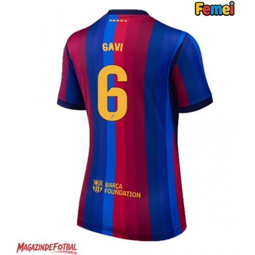 Barcelona Paez Gavi #6 Tricou Fotbal Replică 2026-27 Femei Acasa Barcelona Paez Gavi #6 Tricou Fotbal Replică 2026-27 Femei Acasa